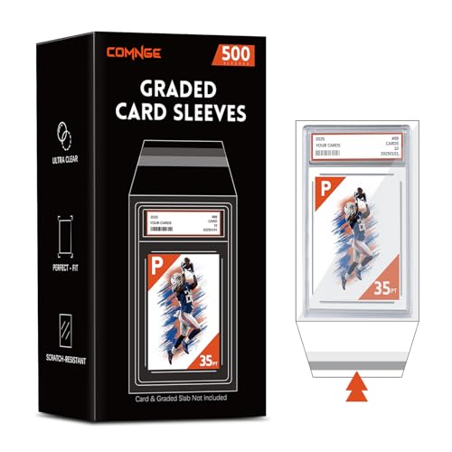 500ct PSA Slab Sleeves - Perfect Fit Clear Protective Bags for Graded Cards