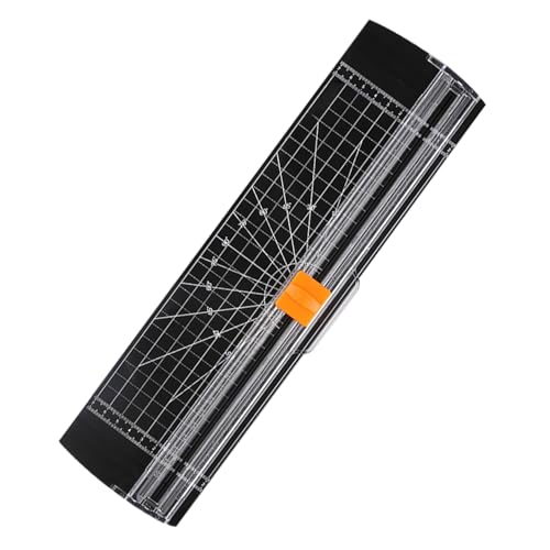 Cortador de Papel A4, Guillotina de Papel, Cortador de Papel Portátil, Corte de Rejilla y Ángulo, Ortador de Papel de Tabla de Cortar, para Papel, Fotos, Papel Artesanal, Cupones y Etiquetas (Negro)