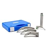 IS IndoSurgicals Fiber Optic Laryngoscope Set (Blade Size 1, 2, 3 & 4, Macintosh Type)