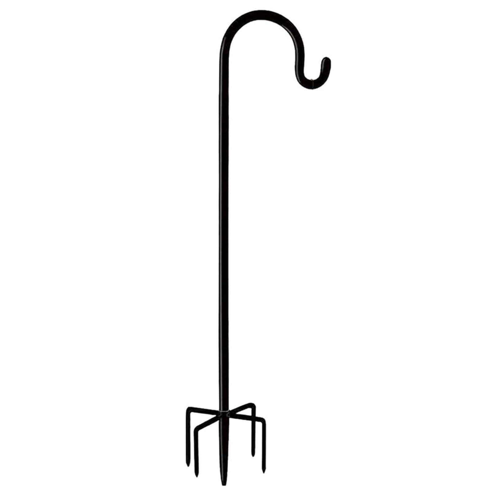 THE WHITE SHOP Outdoor Shepherd Hooks, 47 Inches Heavy Duty Extendable Metal Garden Hanger Stake Pole With 5 Prong Base For Plants Bird Feeders Wedding Decor Lanterns Wind Chimes-120CM