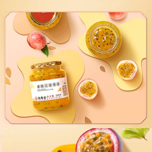 image for Mkostlich Honey Passion Fruit Puree, Passion Fruit Pulp Blended with H