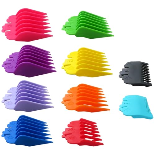 Hair Clipper Guards Set Fits for Wahl Clippers and For Babylis Pro FX870/ FX880/ FX825 Series, Color Coded Clipper Guides Replacement - 1/16