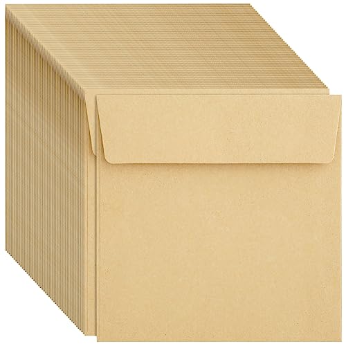 Enveloppes carrées kraft 14x14 cm pour carte de vœux et invitation