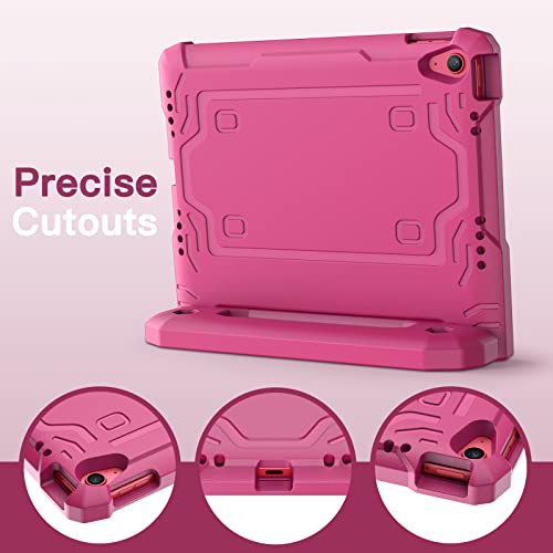 Image of JETech Kids Cover Case for iPad (A16) 11th /10th Generation (2025 /2022) with Built-in Screen Protector, Shockproof Full-Body Handle Stand Tablet Protective Cover (Plum)