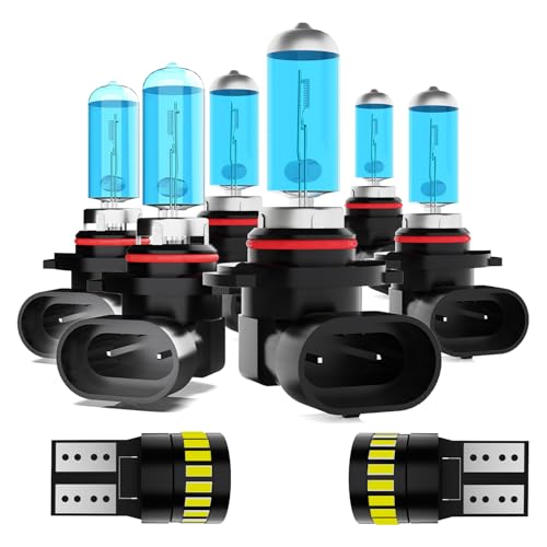 Image of Upgraded Halogen Headlight License Plate Lights Fit For Toyota 4Runner 2003-2005,9005 /H10 /HB3 9006 /HB4 High Low Beam 9006 /HB4 Fog Lights High+License Plate Lights,Plug n Play,8-Pack
