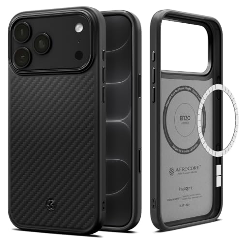 Spigen iPhone 18 Pro Max / 17 Pro Max HĂĽlle Enzo Aramid T MagFit -Black