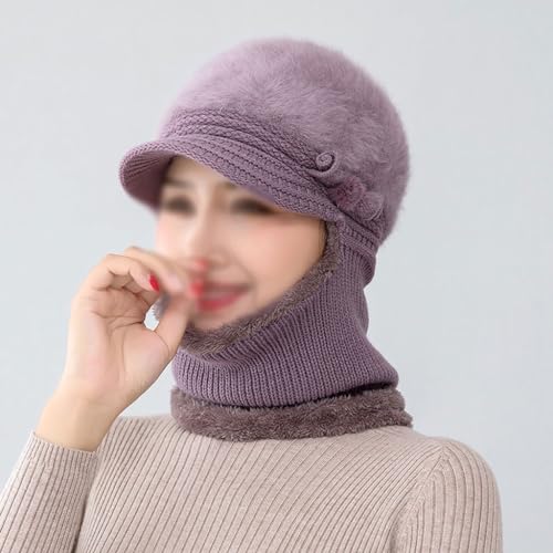 Middle-Aged and Elderly Hat Ladies Winter Thickened Mom Wool Cap Elderly Winter Warmth2