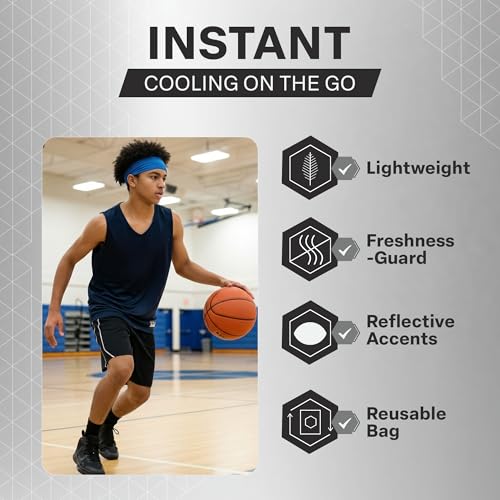 Image of COLD FACTOR Cooling Headband for Women and Men - UPF 50+ Advanced Evaporative Comfort, Instant Cooling Sweatband for Outdoor Sports, Fitness, Yoga, Hiking, Running, and Workout