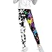 SCRAWLGOD Abstract Graffiti Print Girls Slimming Leggings Gym Workout Yoga Pants Sports for Kids Ankle Length Tights 4-13 Years