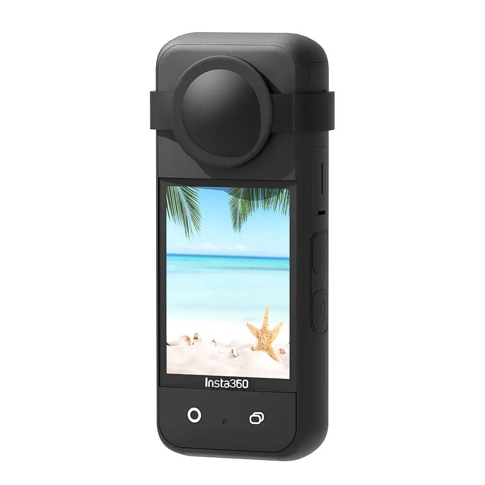 REFLEX CAMERA Silicone Protective Case for Insta360 X3 – Shockproof Skin with Lens Cap, Anti-Slip Grip, Scratch-Resistant Cover for 360 Action Camera
