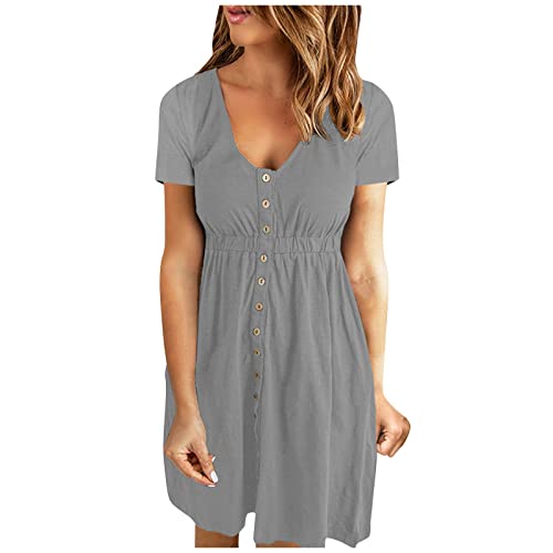 DRILEND Festliches Kleid Knielang, Kleider Damen Festlich Strandkleider...