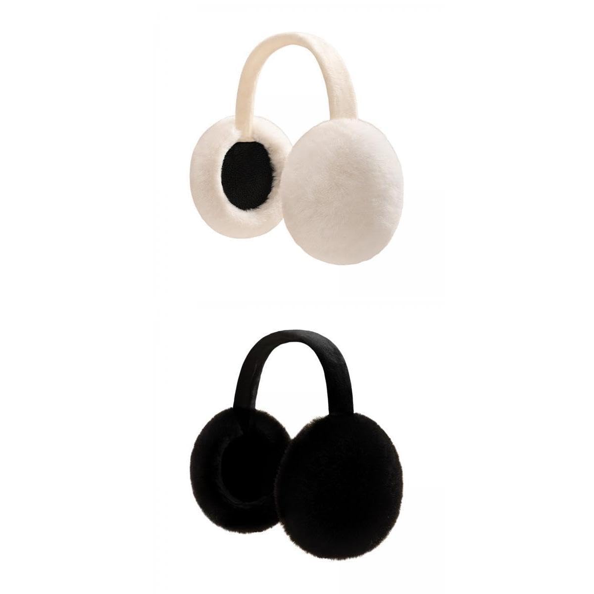 2Pcs Ear Muffs Earmuffs Headband Winter Ear Warmer White Black|Clothing, Shoes & Accessories | Mens Accessories | Hats