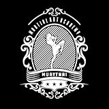 Wandaufkleber Kampfkunstakademie Muay Thai 51x66.2cm Karosseriedekoration Weiß