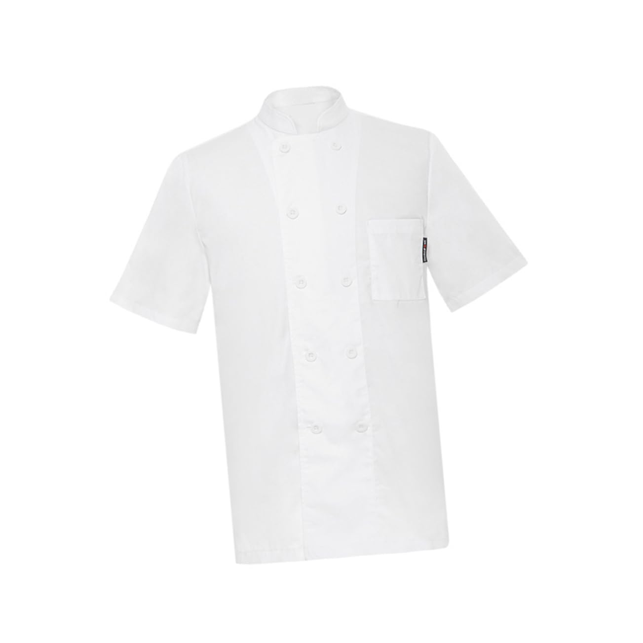 Holibanna Chaqueta De Chef Unisex De Manga Corta XXL Cuello y Cierre De Botones Uniforme Doble Botonadura para Hotel Cocina