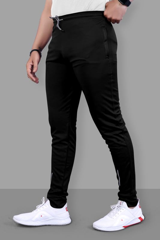 Image of NoseQueen Regular Track Pants for Man | Men Trackpant | Night Pants for Man with with Zippered Pockets, Drawstring Waist