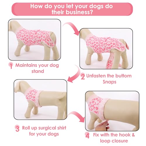 Image of AOFITEE Dog Recovery Suit, Soft Recovery Suit for Female Male Dogs, Anti-Licking Dog Onesie for Abdominal Wounds, Dog Surgery Recovery Suit After Spay Neuter, Substitute Cone & Collar Dog Bodysuit, XL