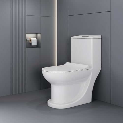 Image of WASSMIST Western Toilet for Bathroom - Modern Commode for Toilet | Bathroom toilet seat for Comfort and Style (One Piece | S Trap Outlet | Wash Down Flush)