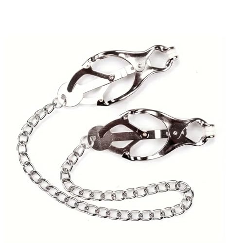 DACAIFH 乳首クリップ ニップルク メタルチェーン付き 乳首クリップ 乳首開発 乳首攻め smグッズ 調節可能な圧力 乳房クランプ 女性/男性用 多種用途 カップル大人のおもちゃ - 画像1