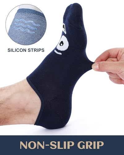 10 Pairs Funny Emotion No Show Socks for Men Novelty Different Fun Designs Colors Invisible Low Cut Thin Ankle Socks Non Slip Casual Liner Short Sock Summer Holiday Gift for Men Dad Grandpa3