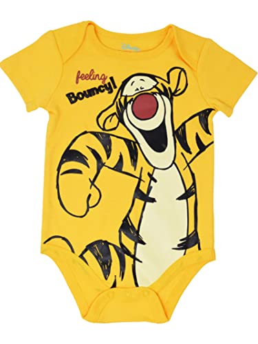 Disney Winnie The Pooh Infant Baby Boys 5 Pack Short Sleeve Bodysuits Winnie The Pooh 6-9 Months #TOP5