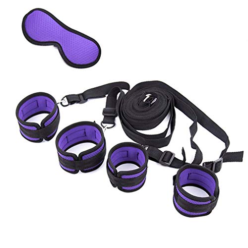 Bed Restraints Kit Under Bed Bondage Eye Mask Blindfolds Soft Wrist and Ankle