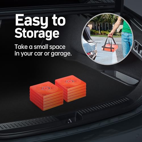 Image of BATTIFE 2 Pack 18 Inch Collapsible Traffic Cones, Orange Safety Cones