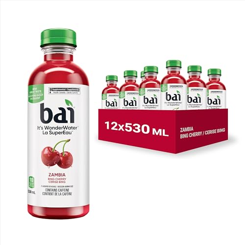 Bai®. It’s WonderWater™. Zambia Bing Cherry. 530mL Bottles. 12-pack.