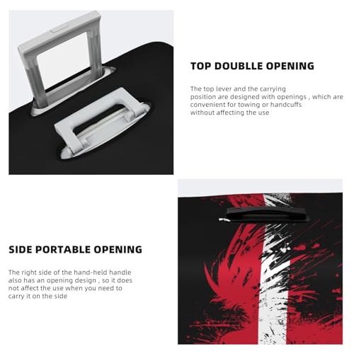 Travel Luggage Cover Denmark Flag Fashion Washable Baggage Suitcase Protector Fit For Luggage Medium4