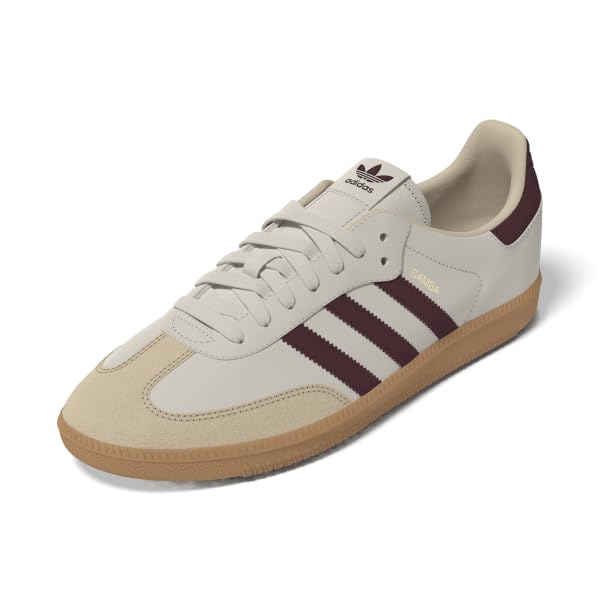adidas WONWHI/Shared/GUM3 Men's Samba OG Wonder whiteShadow red/Gum 3 14 US, Wide