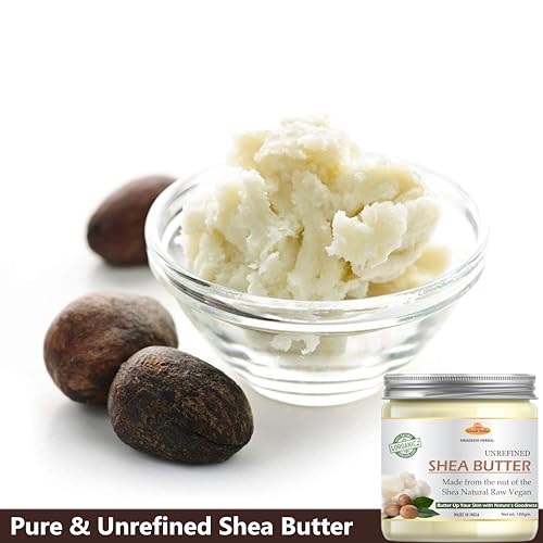Image of Khadi Herbal 100% Pure Shea Butter 100g - Natural Skin Moisturizer & Hair Nourisher - Deep Hydration, Softening & Repair - Chemical-Free, Vegan, and Organic Skin & Hair Care