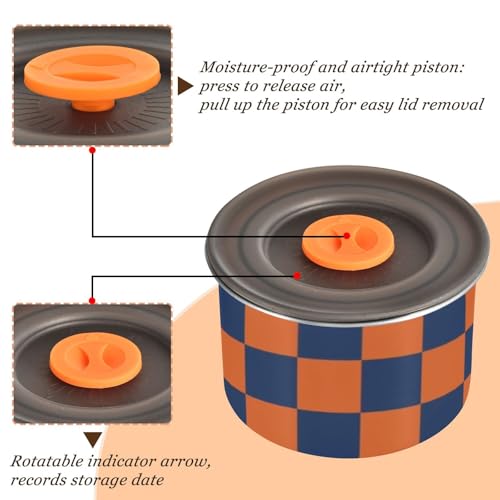 Contenedor para café diseño americano naranja y azul acero inoxidable miniatura 4