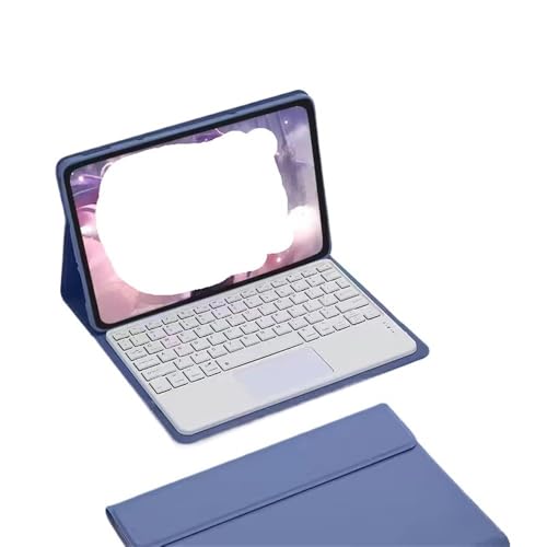 Funda de cuero elegante morada Xiaomi 5 Pro 12.4 con teclado QWERTY y ratón inalámbrico