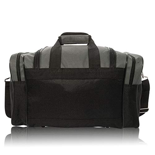 Image of DALIX 17 inch Blank Duffle Bag Duffel Bag Travel Size Sports Durable Gym Bag