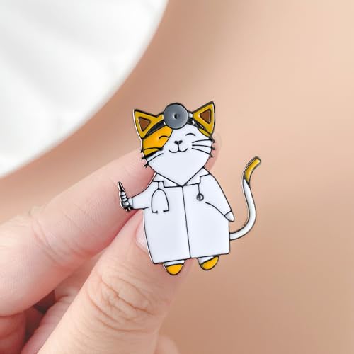 Image of Doctor Nurse Cartoon Pin,Medical Enamel Brooch Jewelry for Nursing Student Backpack Lapel Badge Gifts