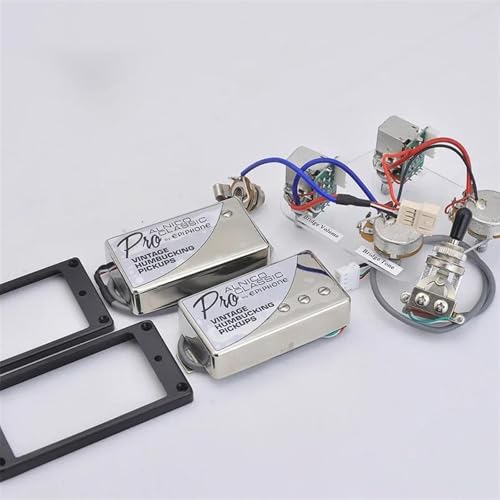 エレキギターピックアップキット エレキギター アルニコ ハムバッカー ピックアップ ニッケル/ゴールド カバー LP SG ギター用(Set 4)