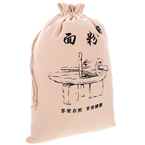 BESTonZON Bolsa De Almacenamiento Reutilizable Para Alimentos Cordón Bolsa Grande Para Harina y Pan Práctica Para Uso Doméstico y Viajes Diseño y Fácil De Transportar