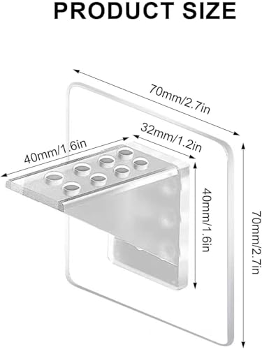 Image of ELITIZE Fashion 10 Pcs Adhesive Hooks for Wall Heavy Duty Wall Hook Waterproof Stick On Adhesive Stronger Plastic Wall Hooks Wall Hangings, Transparent Pack of 10