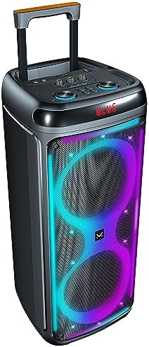 Majestic Flame T88 – Altavoz de Fiesta Bluetooth con Ruedas, Luce...