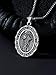 Dorunmo 925 Sterling Silver St. Jude Thaddeus Necklace for Men Women Oval Saint Pendant Religious Catholic Jewelry Protection Necklace Gift