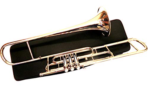 Im 3-Valve Silver Bb Tenor Trombone For Trumpet Crossover Players With Designer Hardcase #TOP1
