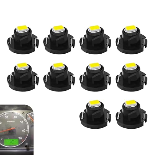 10 LED T4.2 para tablero de auto, luz blanca
