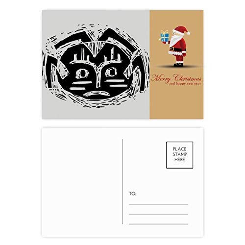 Cartes postales indiennes Totem père Noël effrayantes pour décorer vos soirées de fin d'année