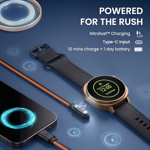 Image of Fastrack Revoltt FR3 Pro Smartwatch with 1.43 inch AMOLED Display,Dynamic 60Hz Refresh,Nitrofast Charging, HRM, SpO2, Sleep,Multiple Menu Style,Functional Crown,IP68, BT Calling,24 /7 Health Suite - Black