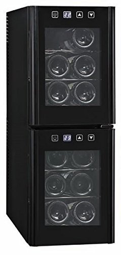 Weinkühlschrank, 254x515x731mm, für 12 Flaschen, 2 Türen,