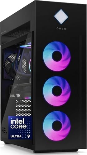 Image of HP OMEN 45L AI Gaming Desktop PC (Intel Ultra 9-285K, GeForce RTX 5090 32GB GDDR7, 128GB DDR5, 8TB PCIe SSD, RGB Fans, 360mm AIO, 1200W PSU, WiFi 6E, Bluetooth 5.4, RJ-45, Win 11 Home)