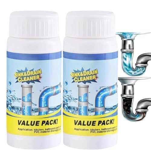 2PCS Powerful Sink and Drain Cleaner Wild Sink and Drain Cleaner Foaming Drain Unblocker Sink Unblocker Tool for Kitchen Sink Fast-Acting Drain Cleaners and Unblockers Drain Clog Remover