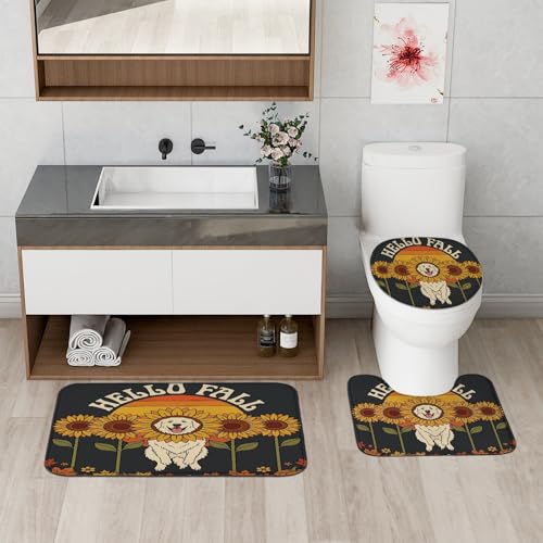 Tapis abattant toilettes en U antidérapant grand format - 5