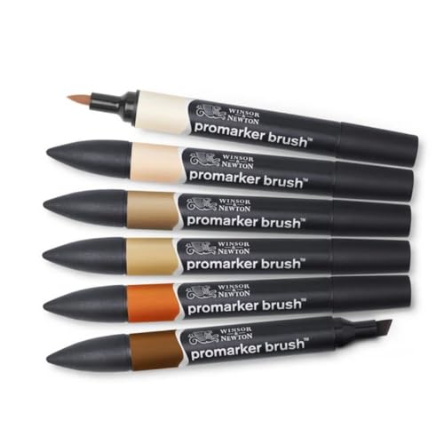 Winsor & Newton Promarker Brush Set de 6 Tons de chair