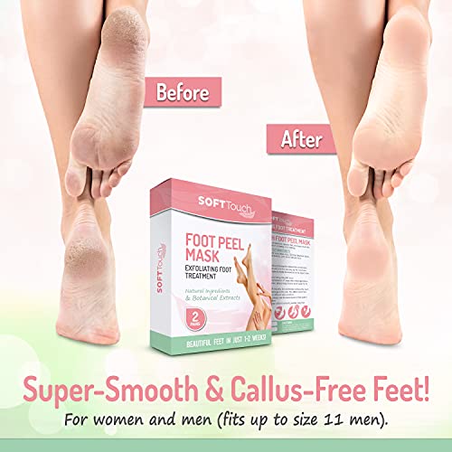 image for Foot Peel Mask – 2 Pack of Peeling Booties – Natural Foot Care Exf