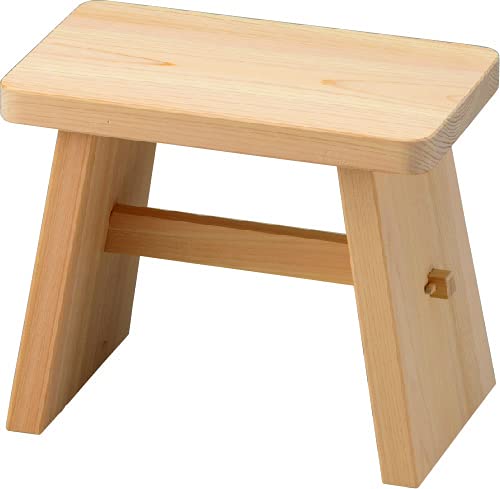 IPPINKA Japanese Hinoki Bath Stool, Tall 9.84", Made in Japan